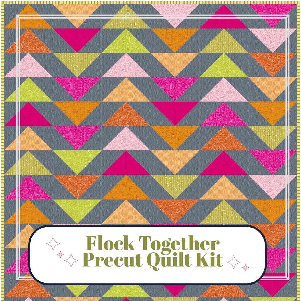 Precut Quilt Kit - Ready to Sew, Flock Together Quilt – Includes Pattern (50" x 66.5")