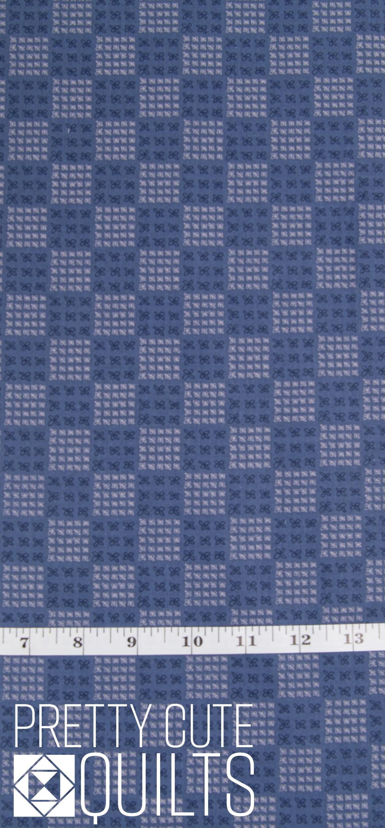 Conway Cottage by Karen Lewis Textiles for Andover Fabrics - Blue Flower Box A-1419-B