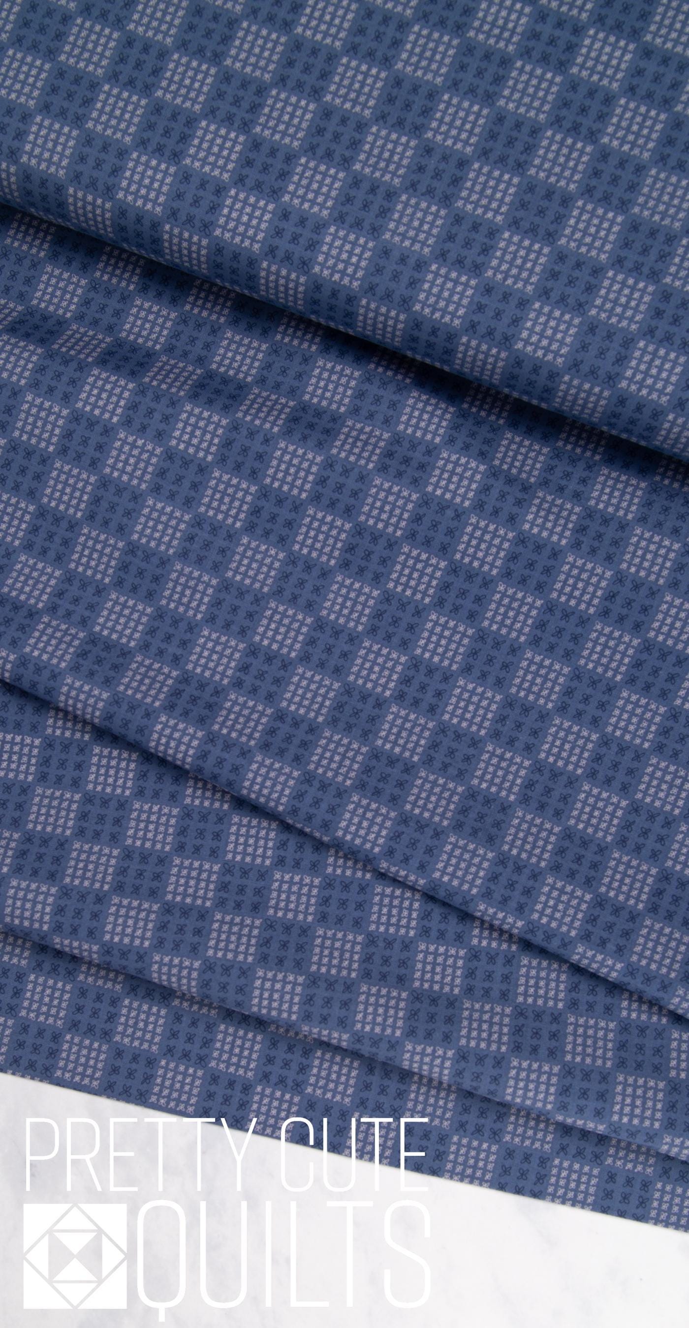 Conway Cottage by Karen Lewis Textiles for Andover Fabrics - Blue Flower Box A-1419-B