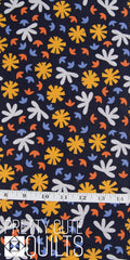 Conway Cottage by Karen Lewis Textiles for Andover Fabrics - Navy Meadow A-1416-K