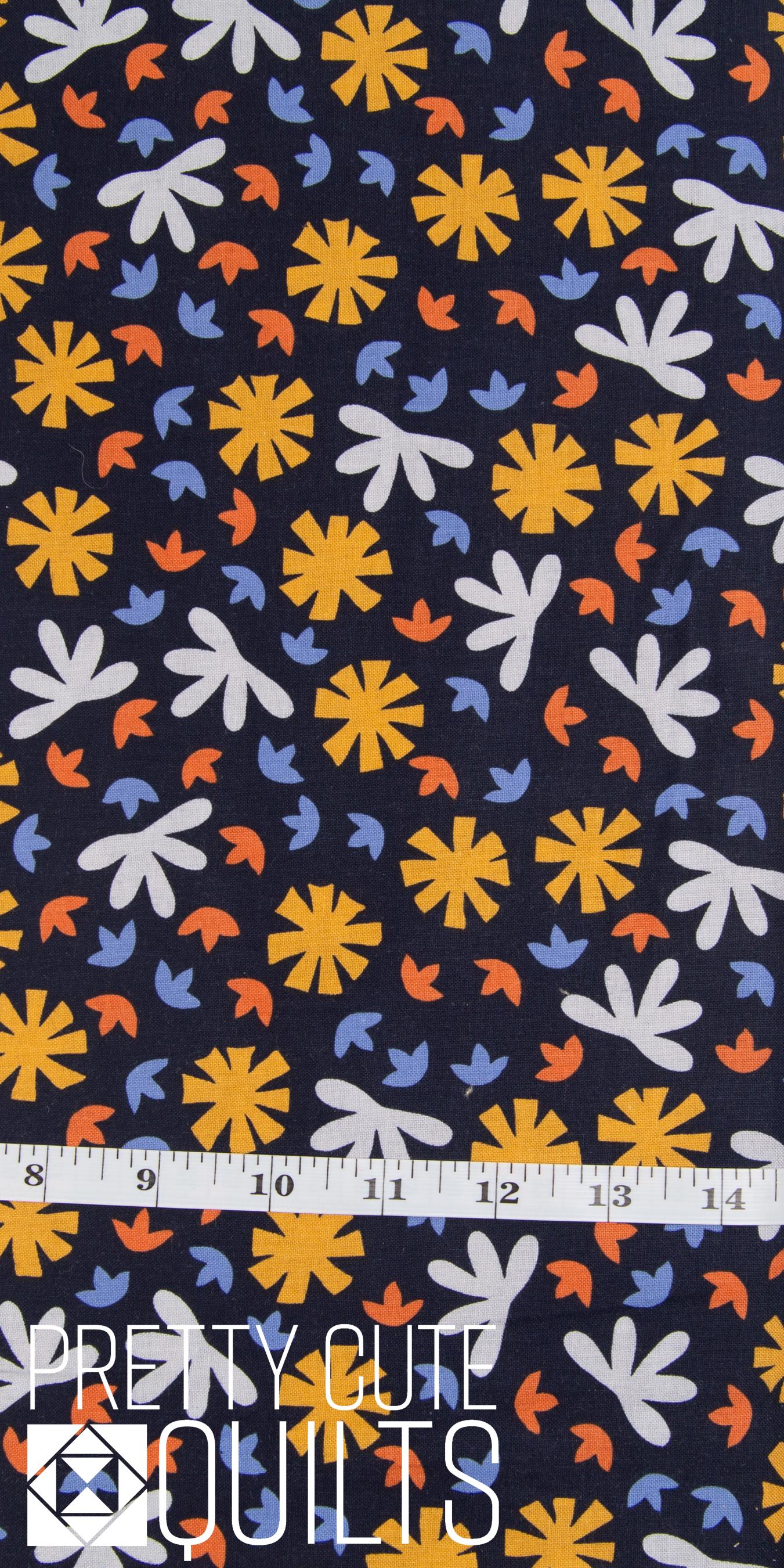 Conway Cottage by Karen Lewis Textiles for Andover Fabrics - Navy Meadow A-1416-K