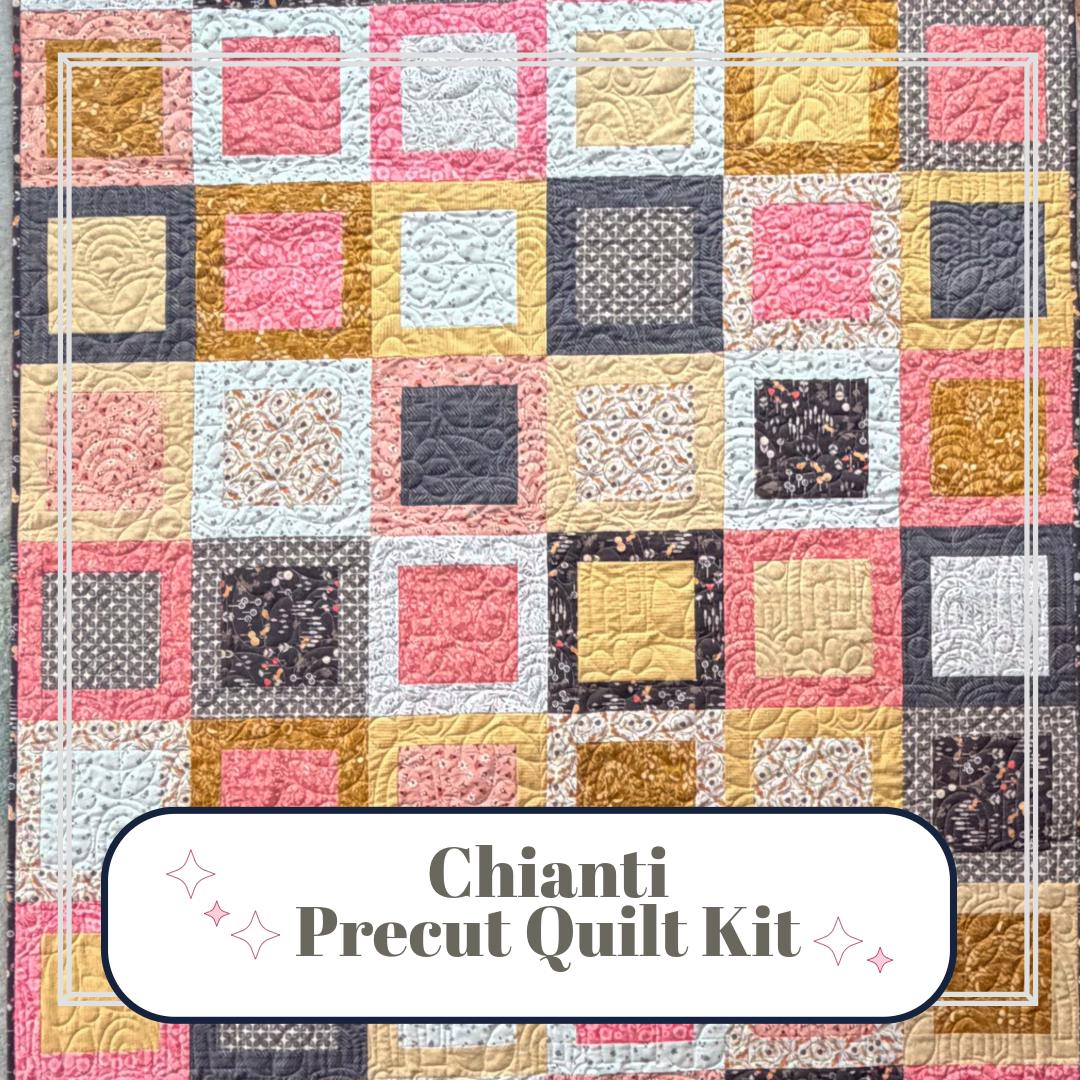 Precut Quilt Kit- Ready to Sew! | Chianti Quilt Kit| Includes Printed Pattern  54" x 72" Throw Quilt Kit |Beginner Friendly
