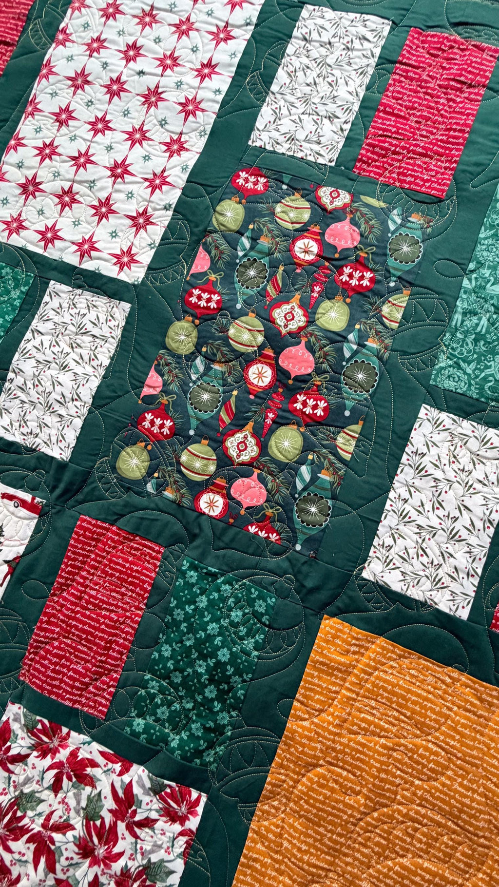 Precut Quilt Kit – Ready to Sew, Christmas Florence Throw, Includes Pattern (60" x 80"), Beginner Friendly