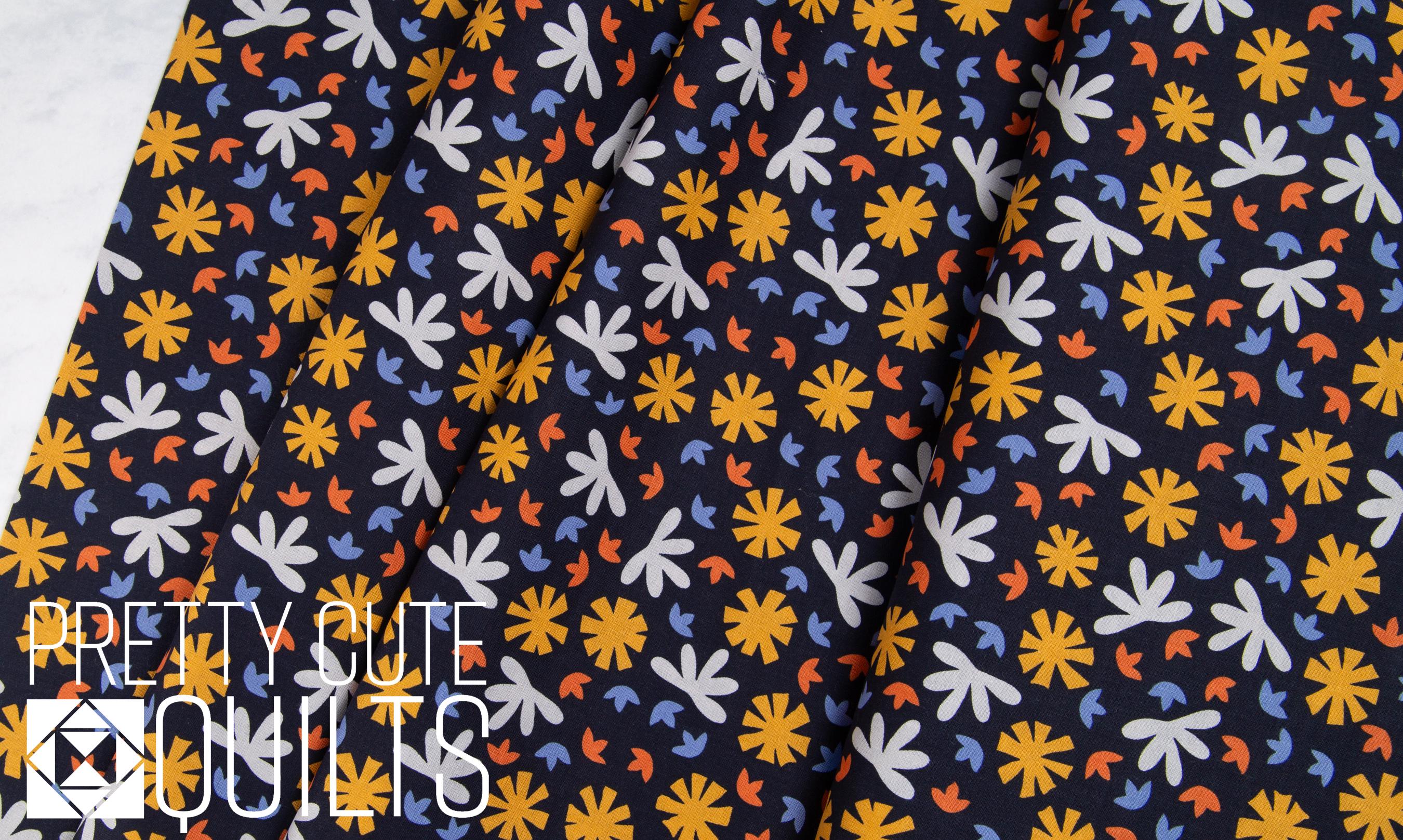 Conway Cottage by Karen Lewis Textiles for Andover Fabrics - Navy Meadow A-1416-K