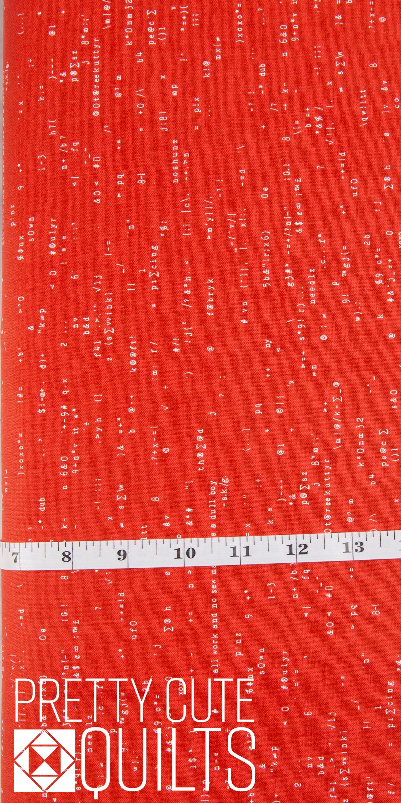 Scrawl Punc. Tomato A-1215-R by Giucy Giuce for Andover Fabrics