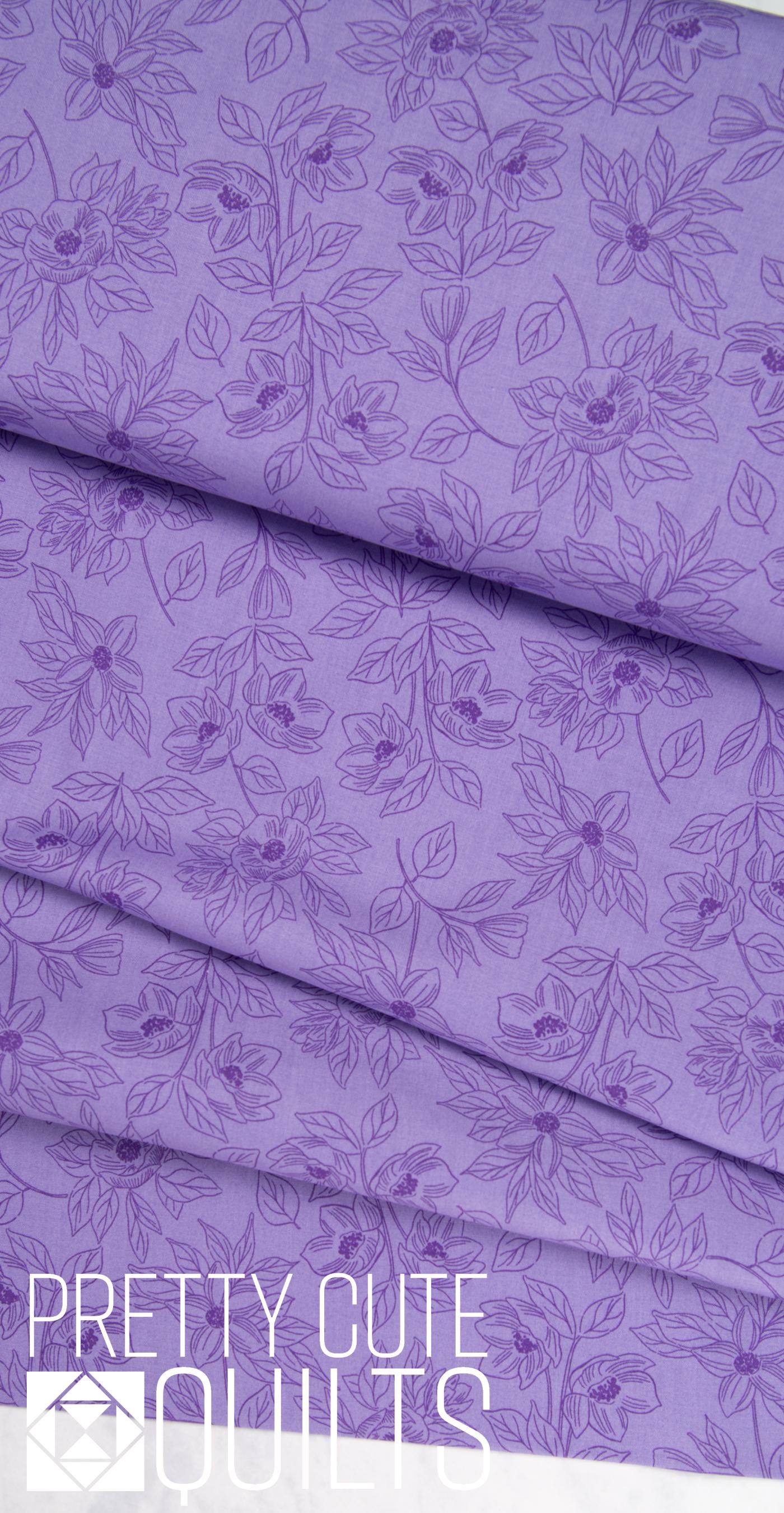Color Me Pretty by Stephanie Organes for Andover Fabrics Flora Lavender A-1180-P, purple floral