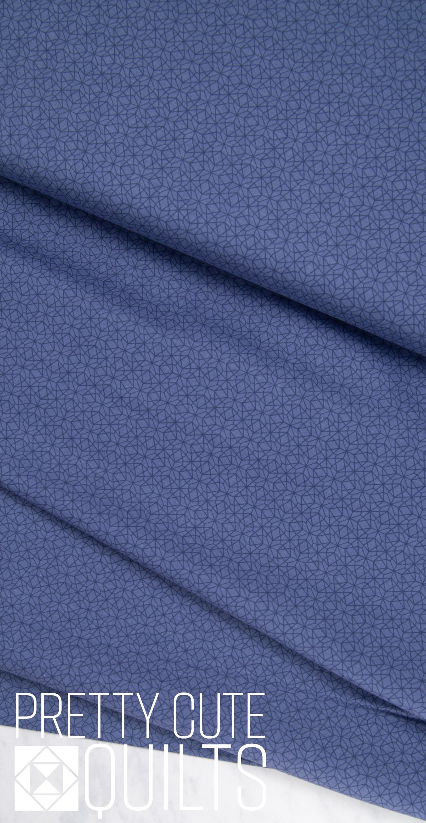 Conway Cottage by Karen Lewis Textiles for Andover Fabrics - Atellier Fade A-1420-B, dark blue geometric