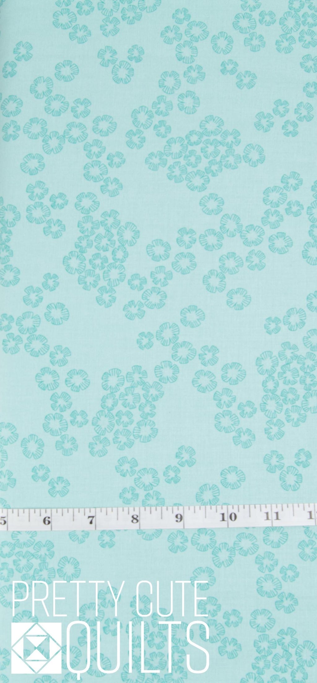 Color Me Pretty by Stephanie Organes for Andover Fabrics - Charm Aqua A-764-T, teal aqua floral