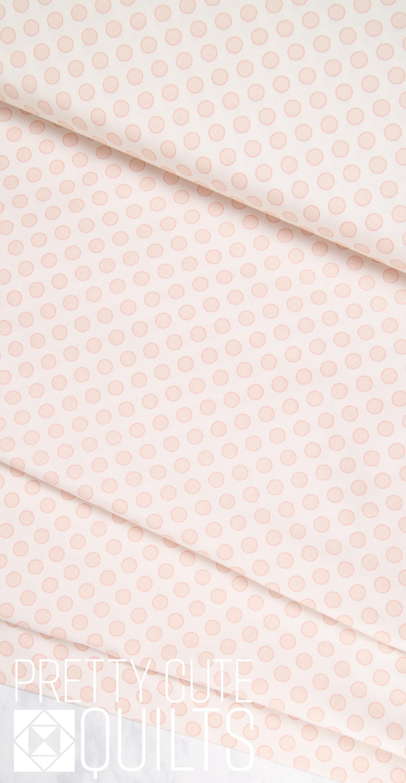 Cloud Nine by Laundry Basket Quilts for Andover Fabrics - Circle Vanilla, A-9971-LO, peach pink dots