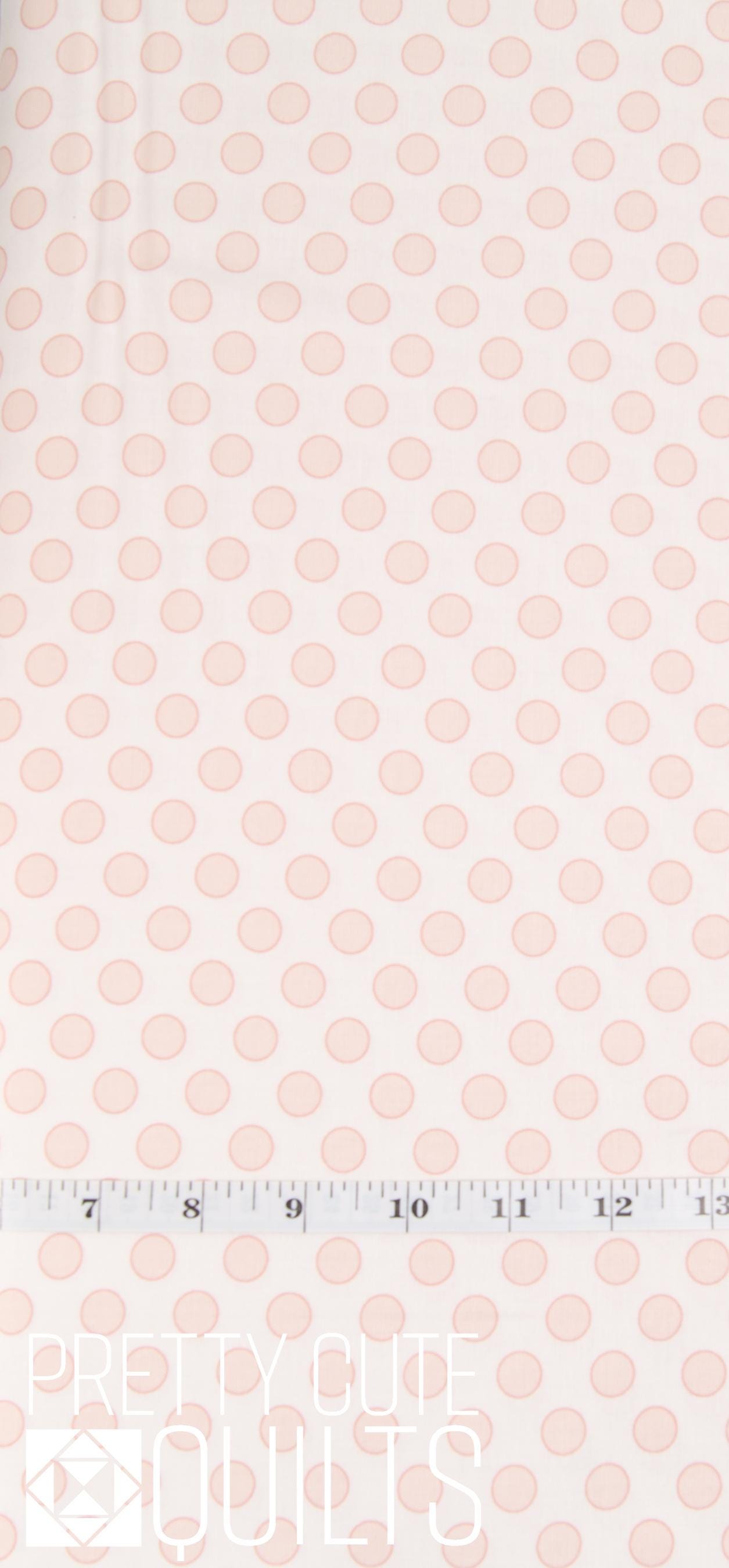 Cloud Nine by Laundry Basket Quilts for Andover Fabrics - Circle Vanilla, A-9971-LO, peach pink dots