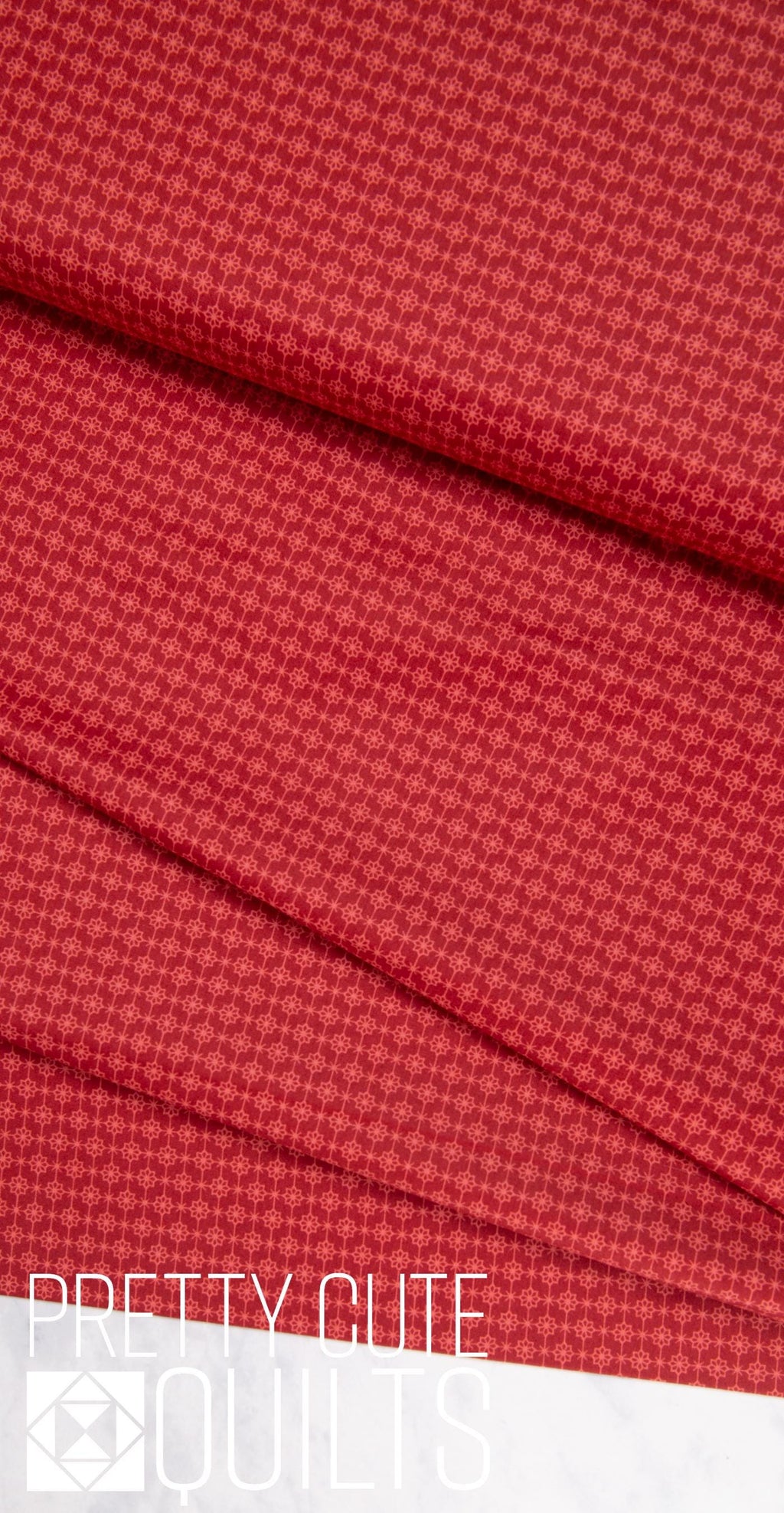 Cocoa Pink Laundry Basket Quilts for Andover Fabrics - Iron Gate Amaryllis A-734-R, red geometric