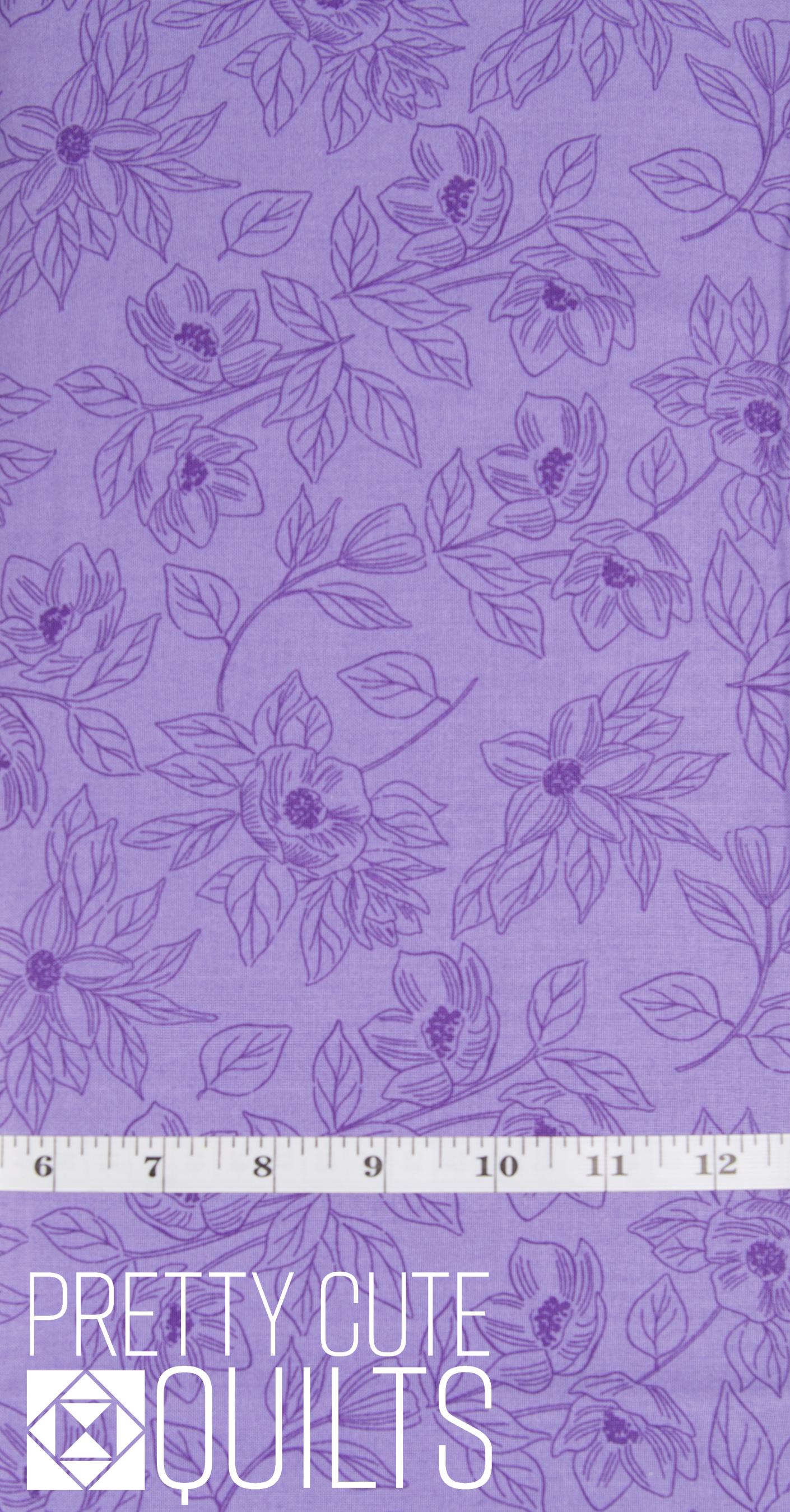 Color Me Pretty by Stephanie Organes for Andover Fabrics Flora Lavender A-1180-P, purple floral