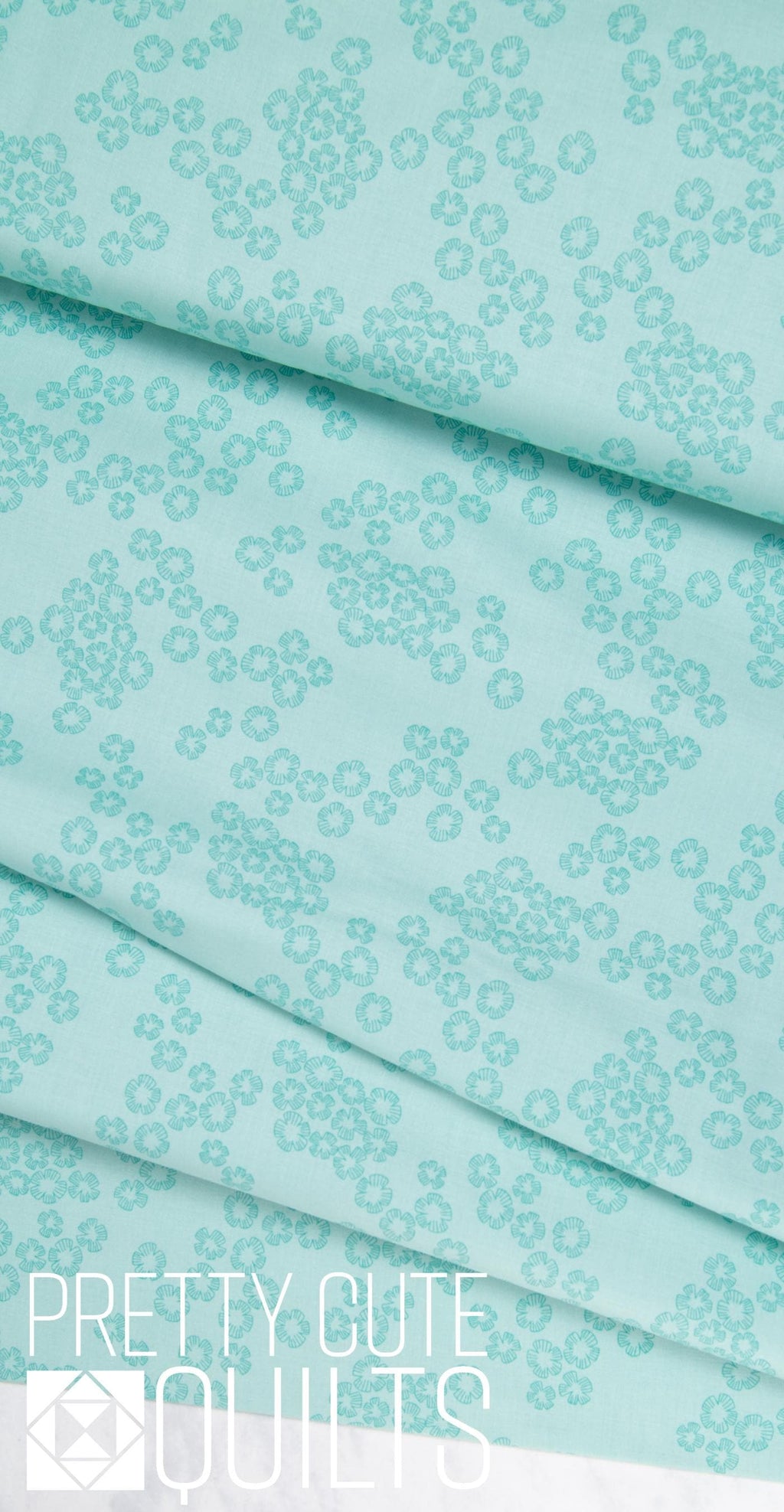 Color Me Pretty by Stephanie Organes for Andover Fabrics - Charm Aqua A-764-T, teal aqua floral