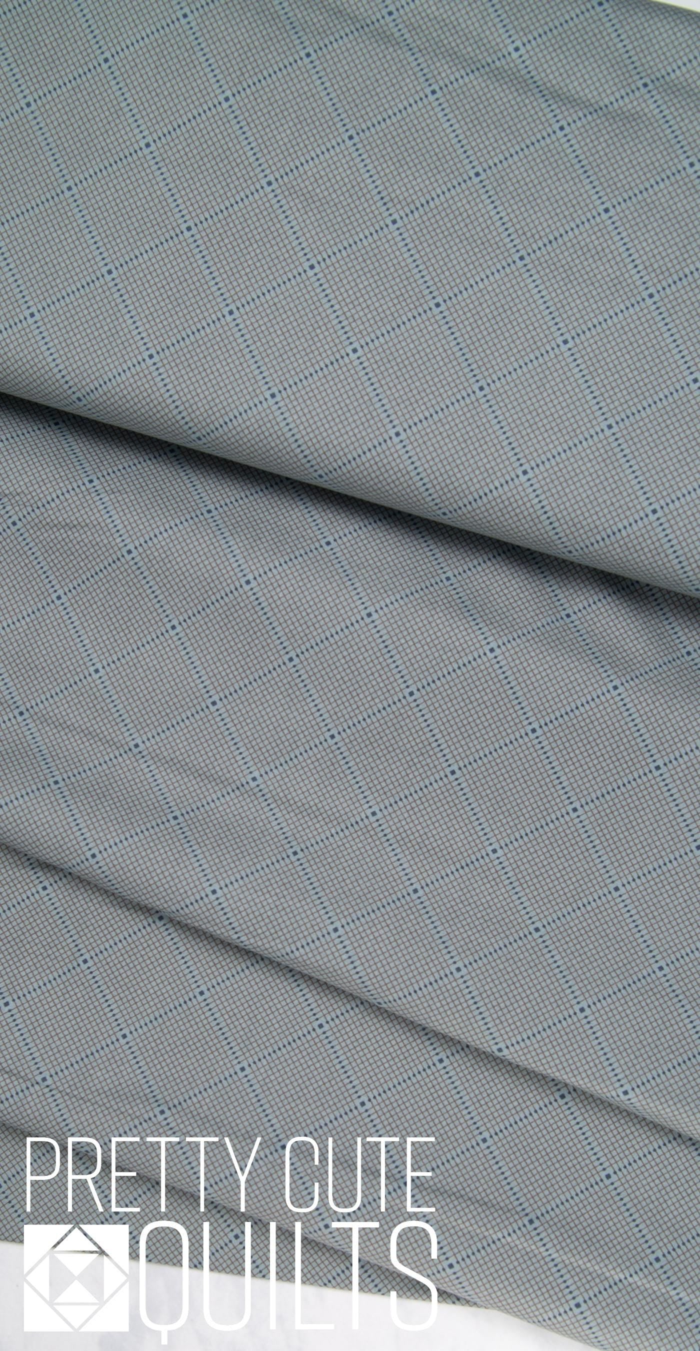 Fabrics From the Attic by Giucy Giuce for Andover Fabrics - Gridlock Mineral A-9984-C, grey plaid grid