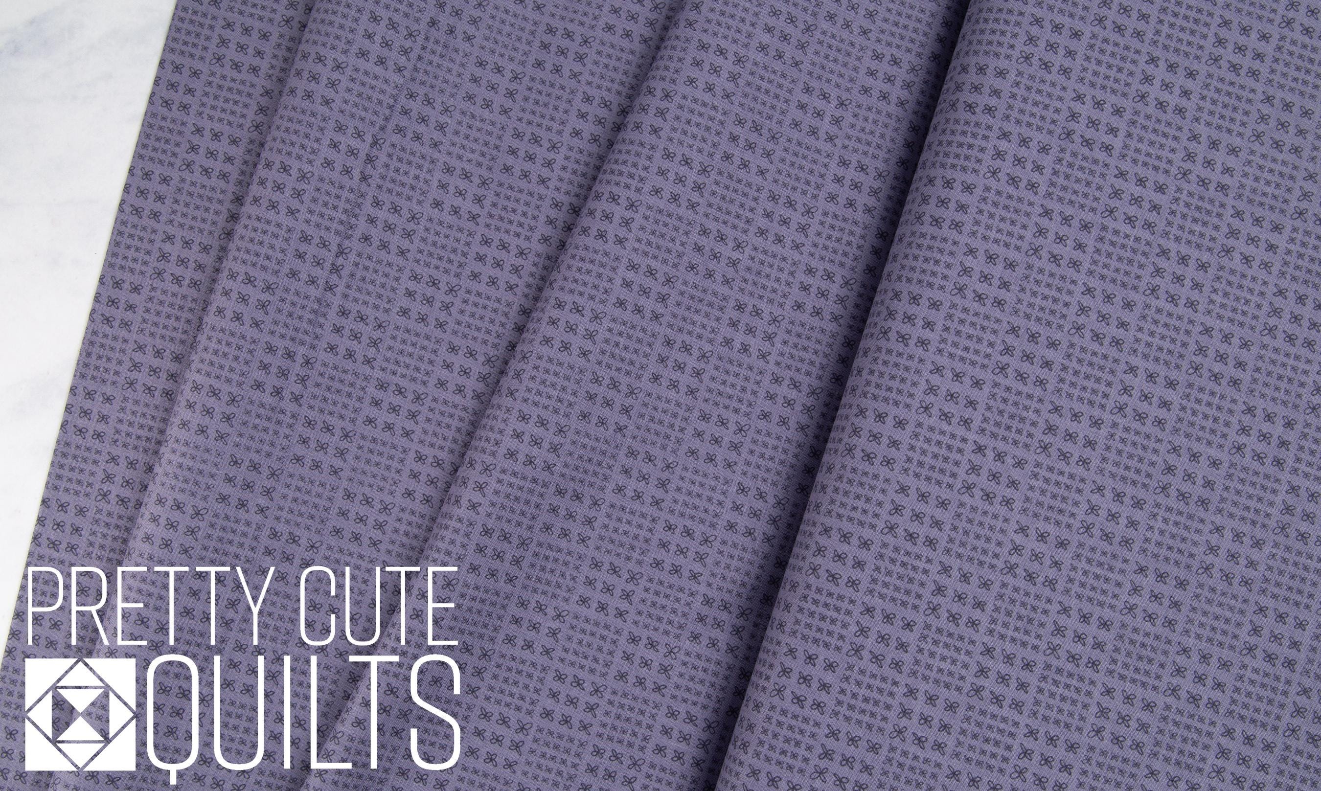 Conway Cottage by Karen Lewis Textiles for Andover Fabrics - Flower Box Grey A-1419-C, dusty purple-gray floral