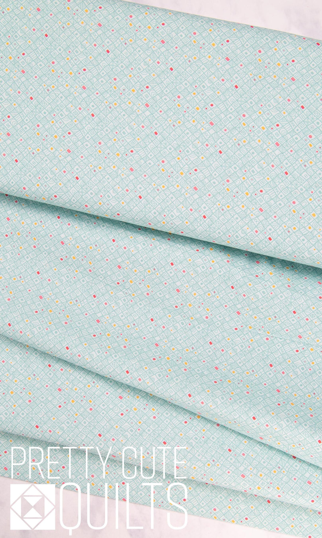 Playful Geo in Teal for Benartex 1041684B