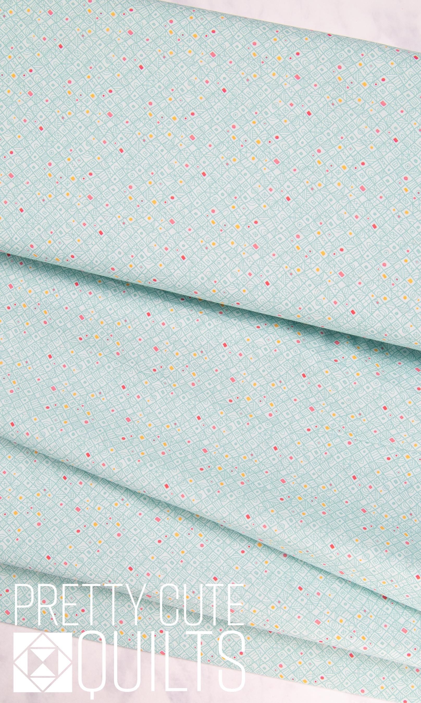 Playful Geo in Teal for Benartex 1041684B