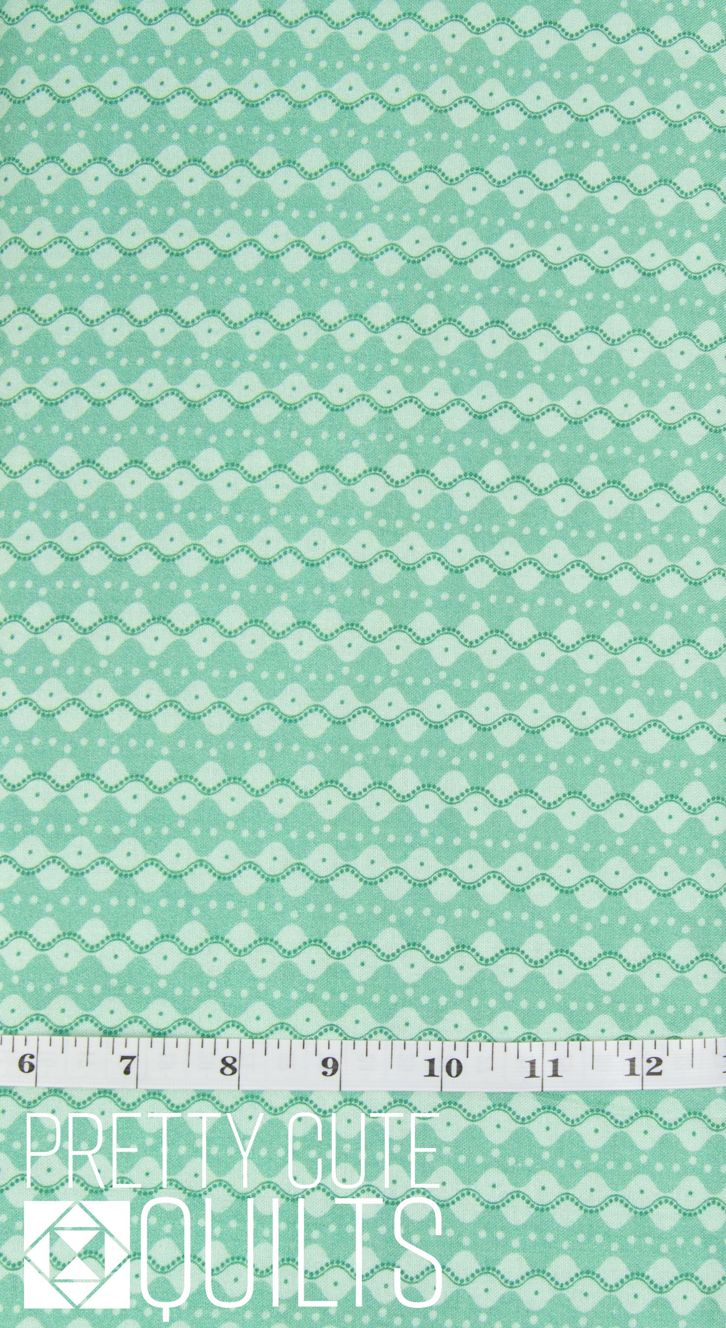 Spring Hill Farm Block Print Stripe Mint for Benartex 1325140B