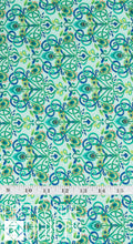 Peacock Symphony Feather Medallion Light Turquoise for Benartex 1348904B