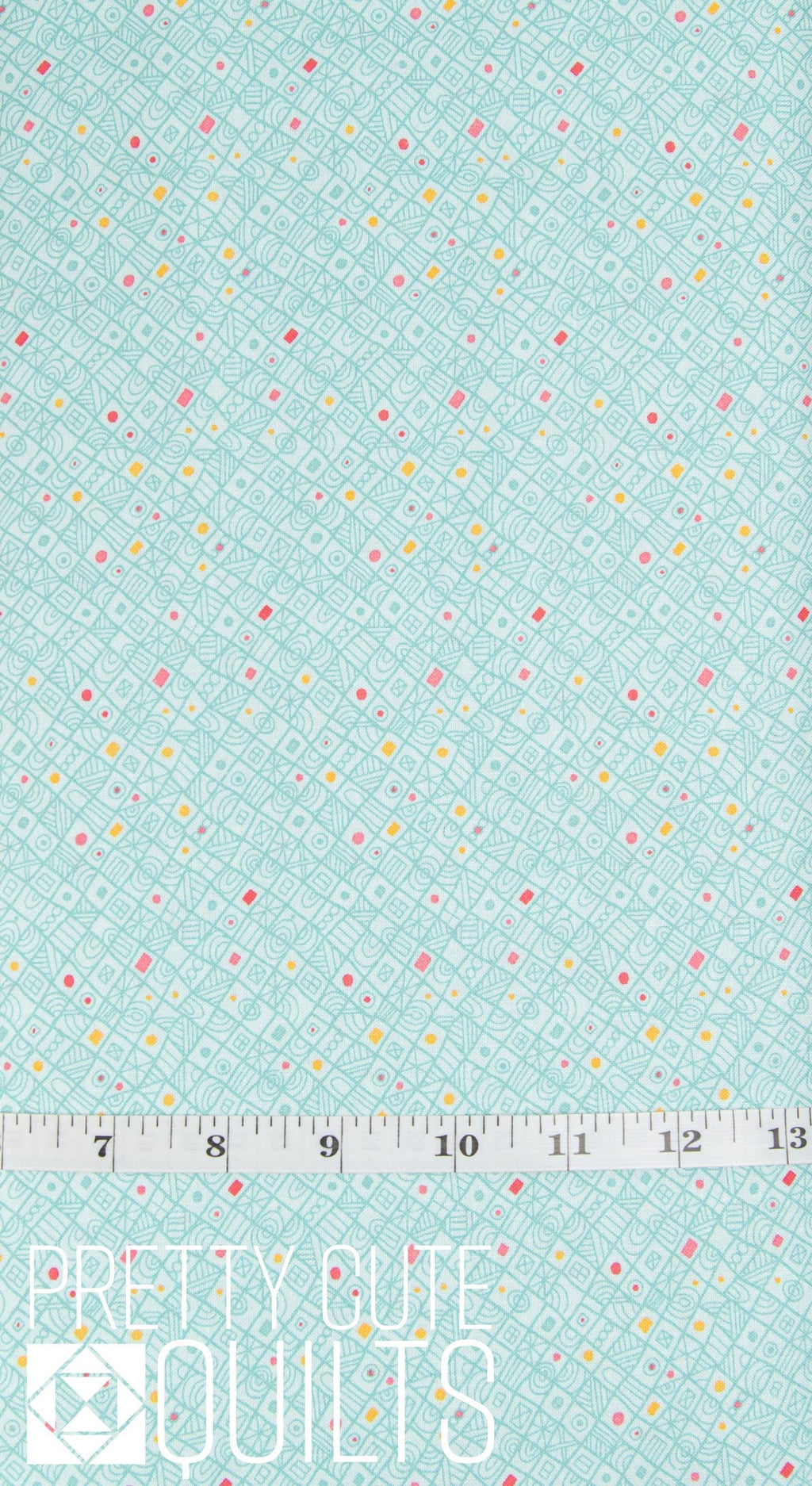 Playful Geo in Teal for Benartex 1041684B