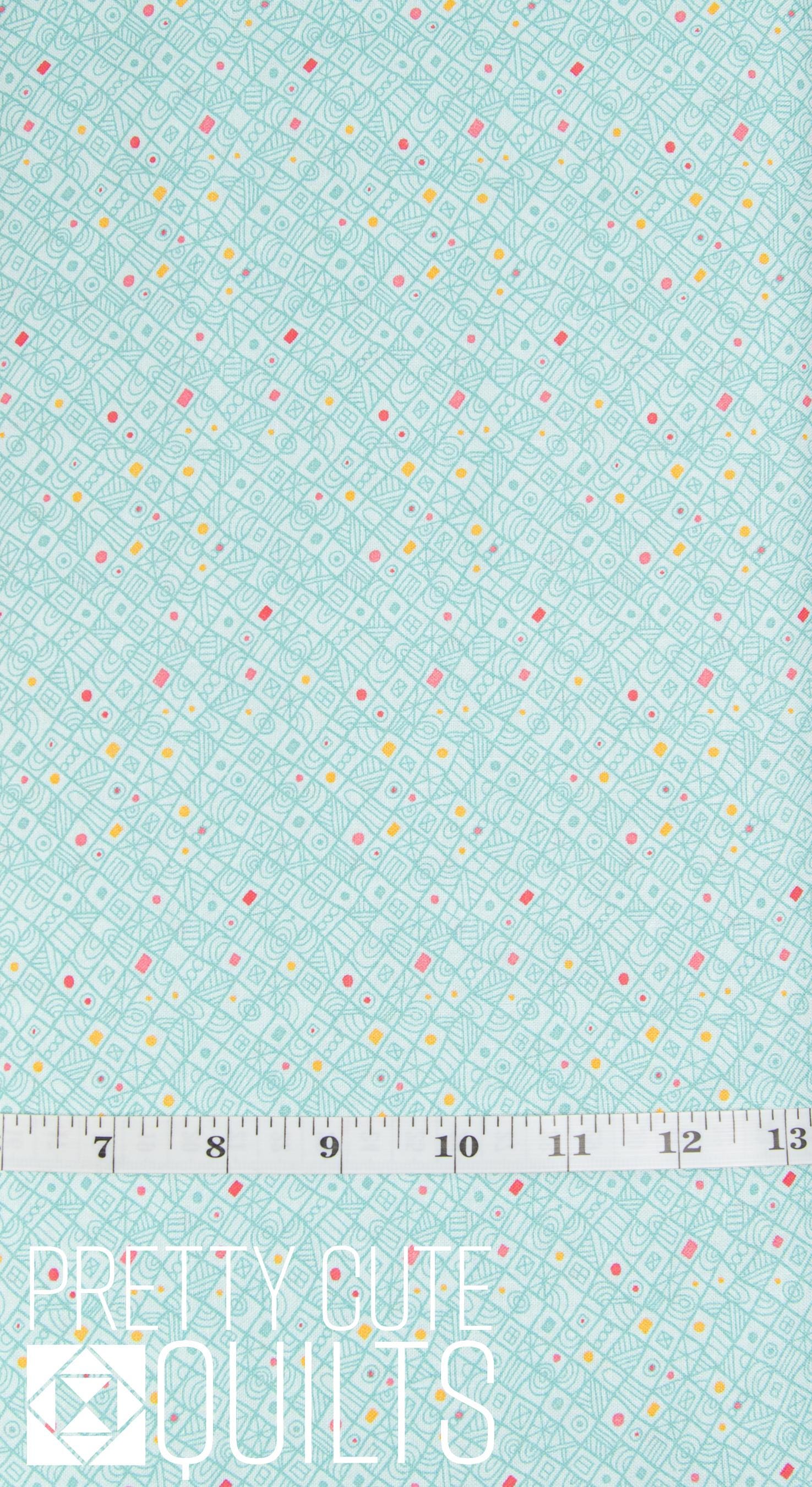 Playful Geo in Teal for Benartex 1041684B