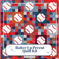 Precut Quilt Kit - Ready to Sew, Red White Blue Baseball Throw Quilt, Includes Pattern (50" x 60")