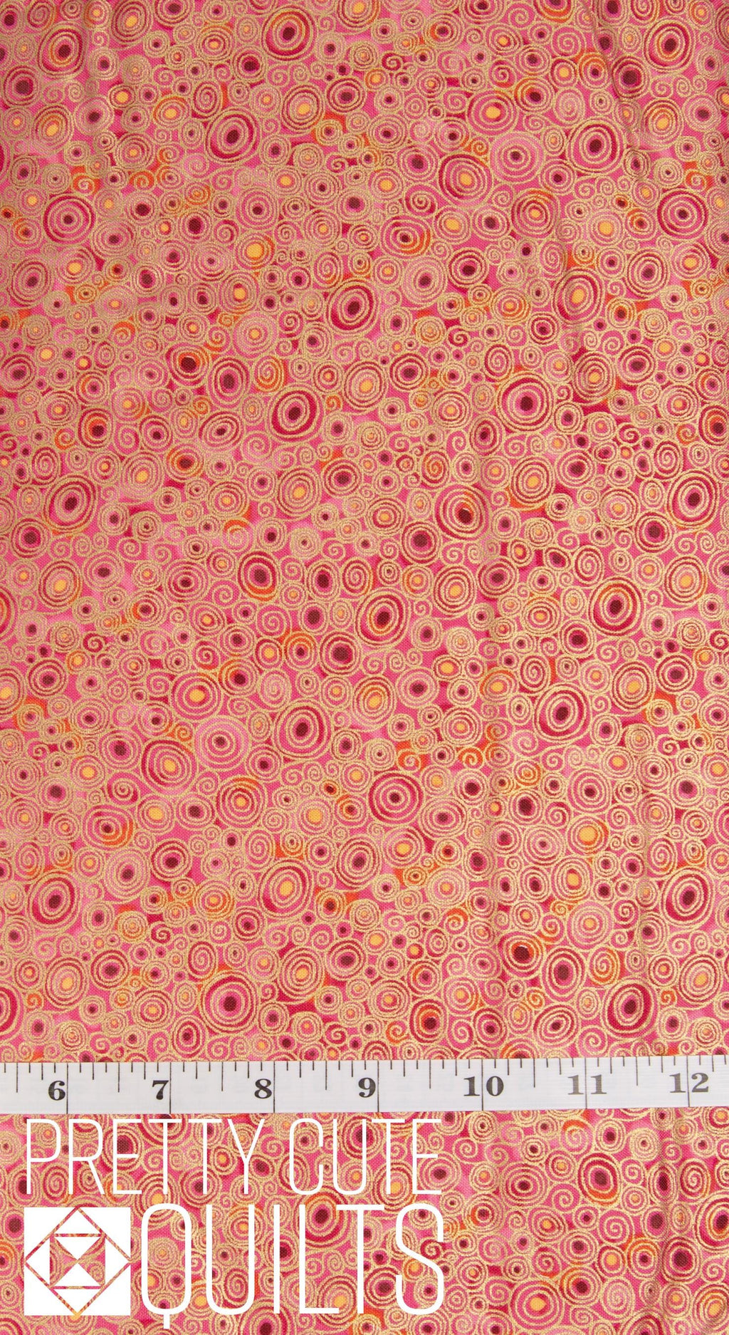 Golden by Makower UK with Andover Fabrics Scroll Red MU-158-R Metallic