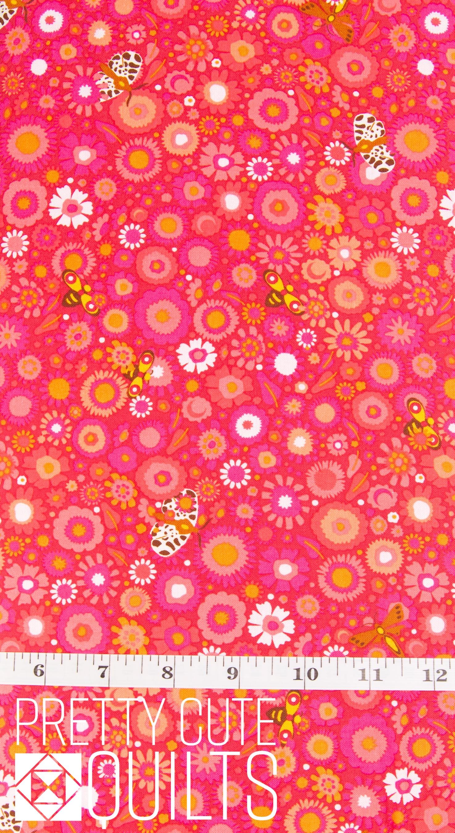 Camp Kitschy Lala Rield Cardinal A-1715-R by Alison Glass for Andover Fabrics