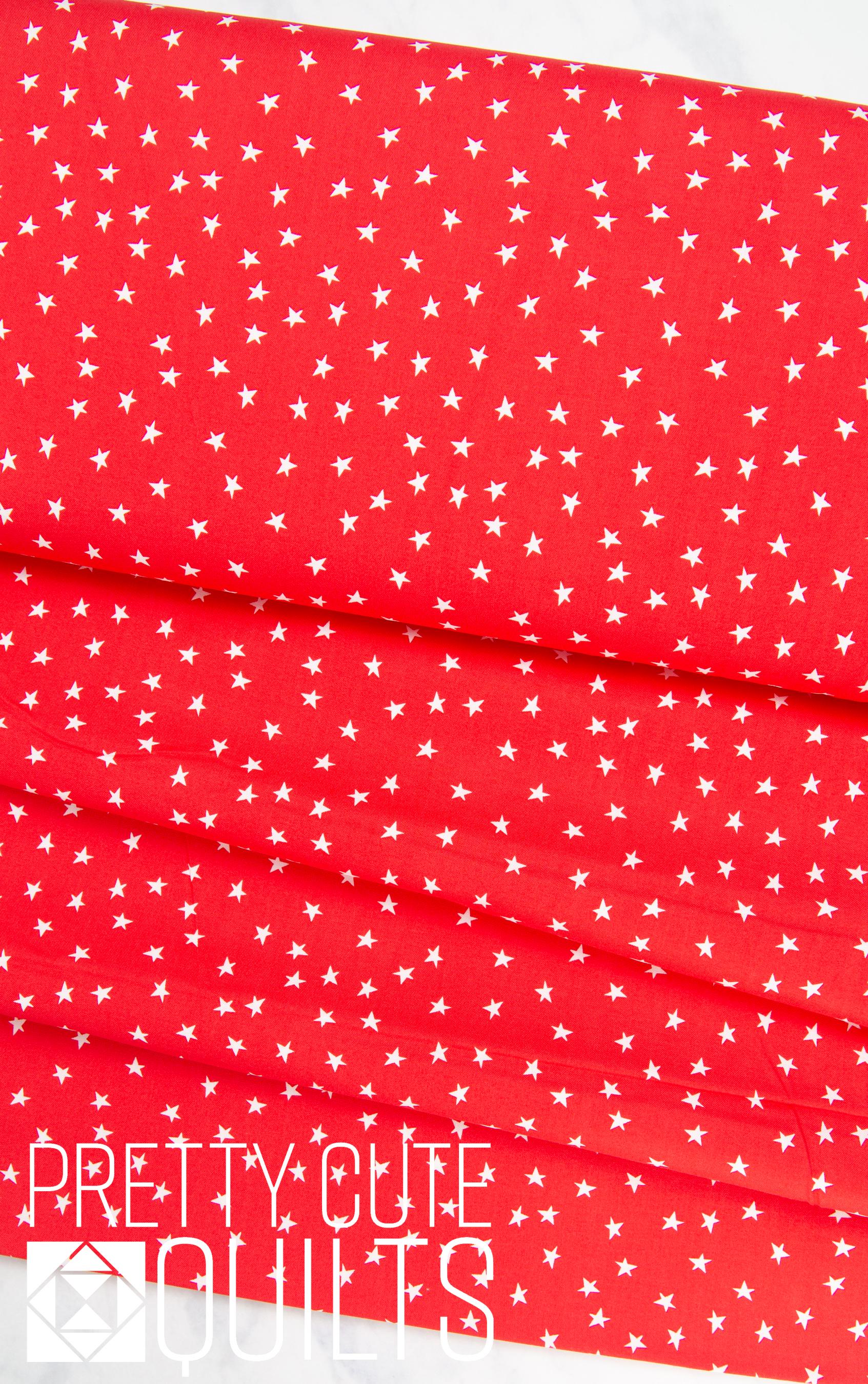 Oh Say Can You Sew by Amy Latta Bright Stars in Red for Andover Fabrics A-10003-R