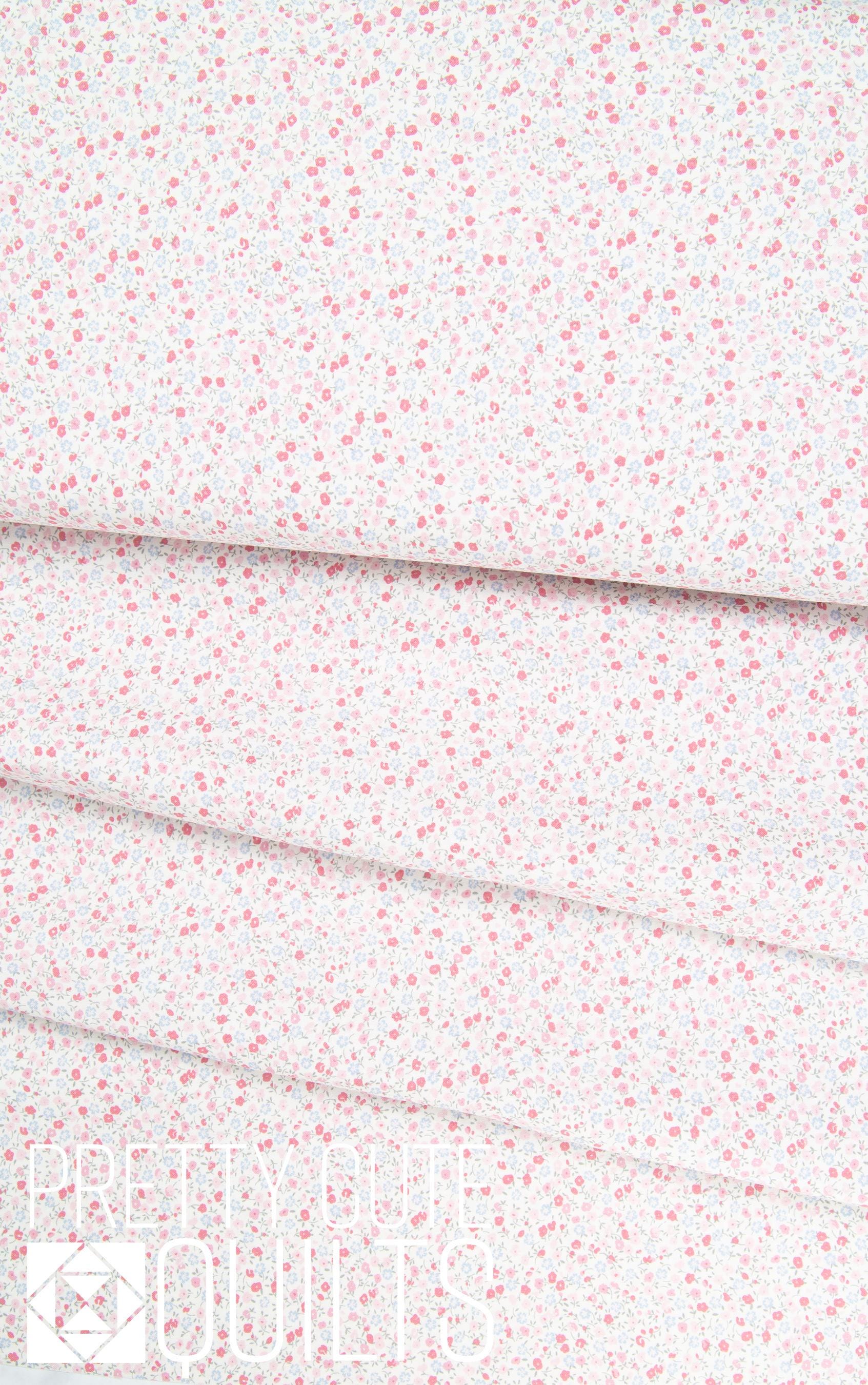 Petite Fleur by Makower UK Ditzy Pink MU-185-P for Andover Fabrics