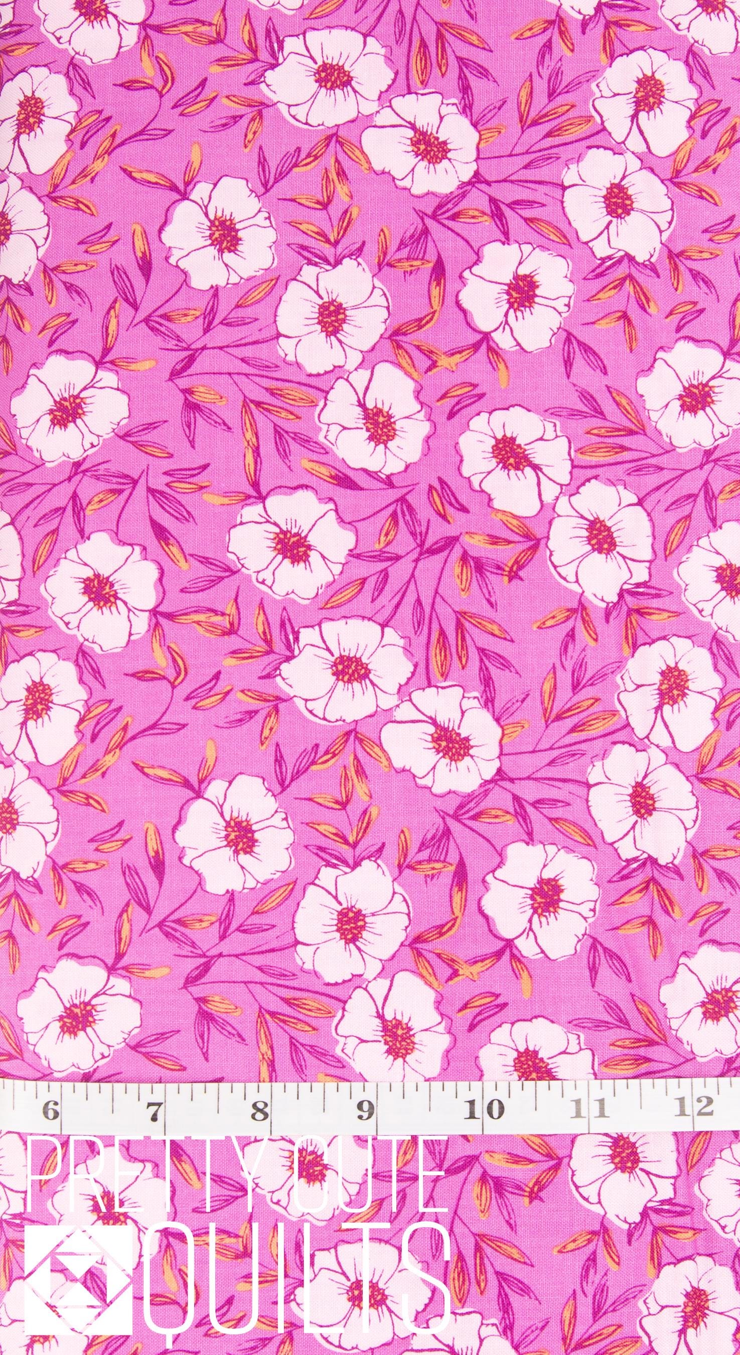 Petals and Stitches by Stephanie Organes Bouquet Bliss Fandango A-1567-P for Andover Fabrics