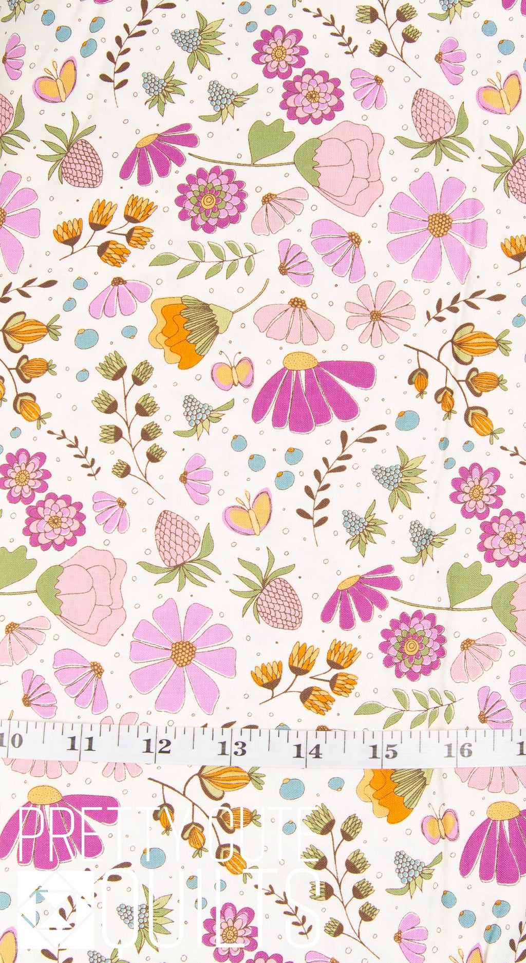Flourish by Alexandra Bordallo Daisy Flourish White A-1622-L for Andover Fabrics