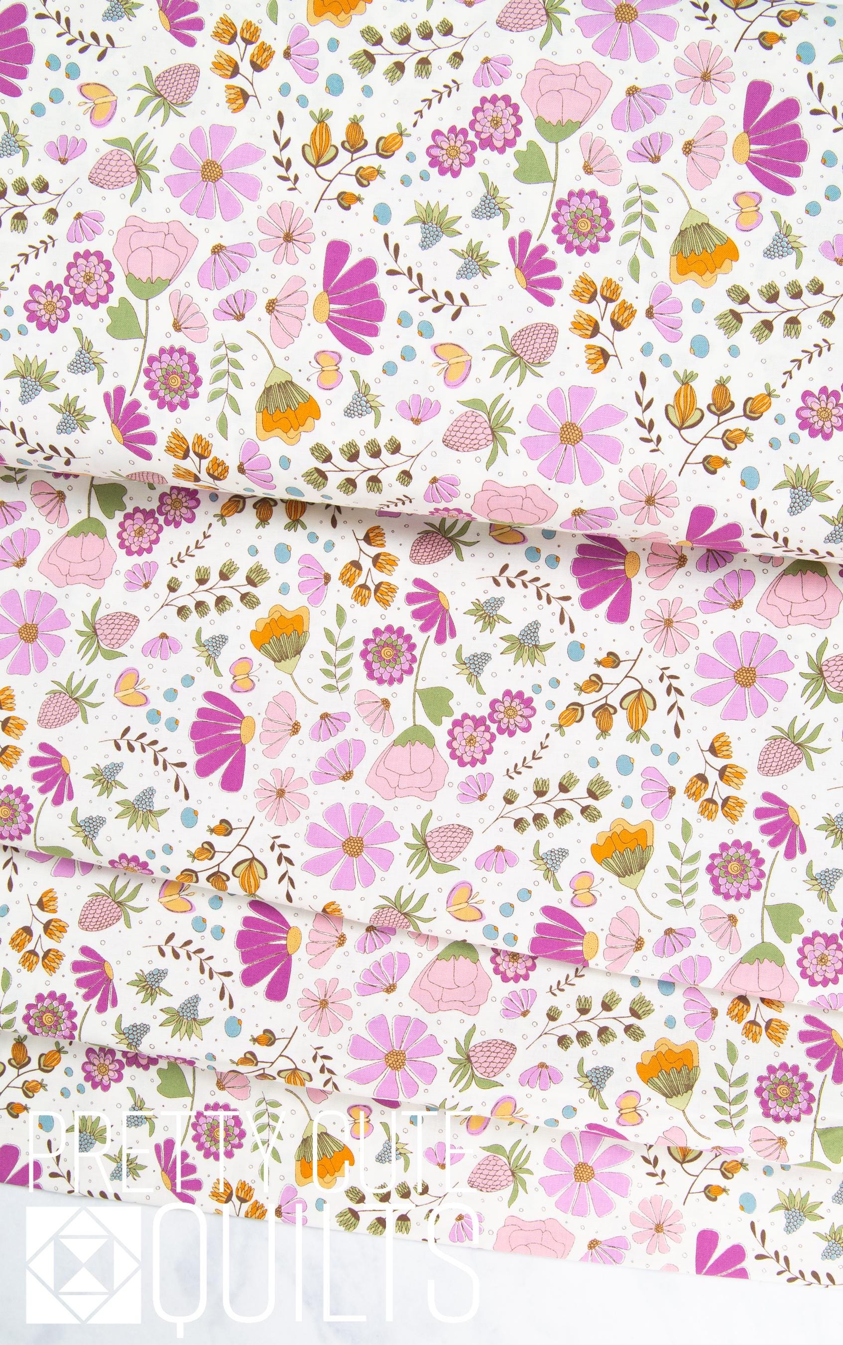 Flourish by Alexandra Bordallo Daisy Flourish White A-1622-L for Andover Fabrics