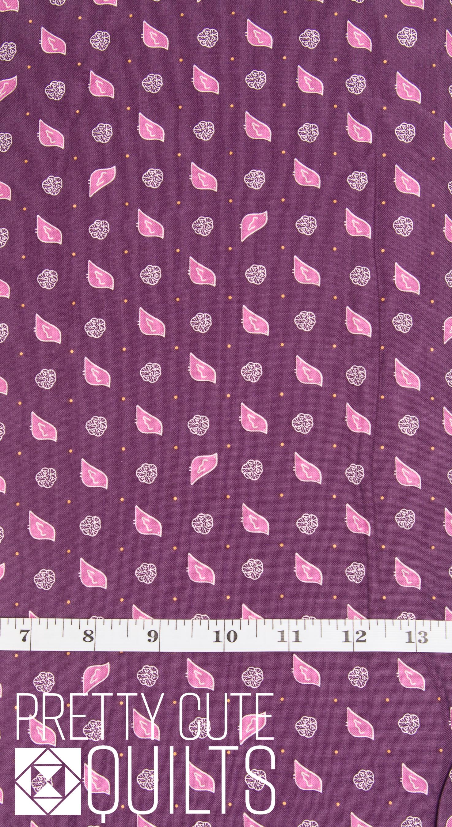 A Song To Sing by Pam Selkirk Widdershins Wren Eggplant for Andover Fabrics A-1705-P