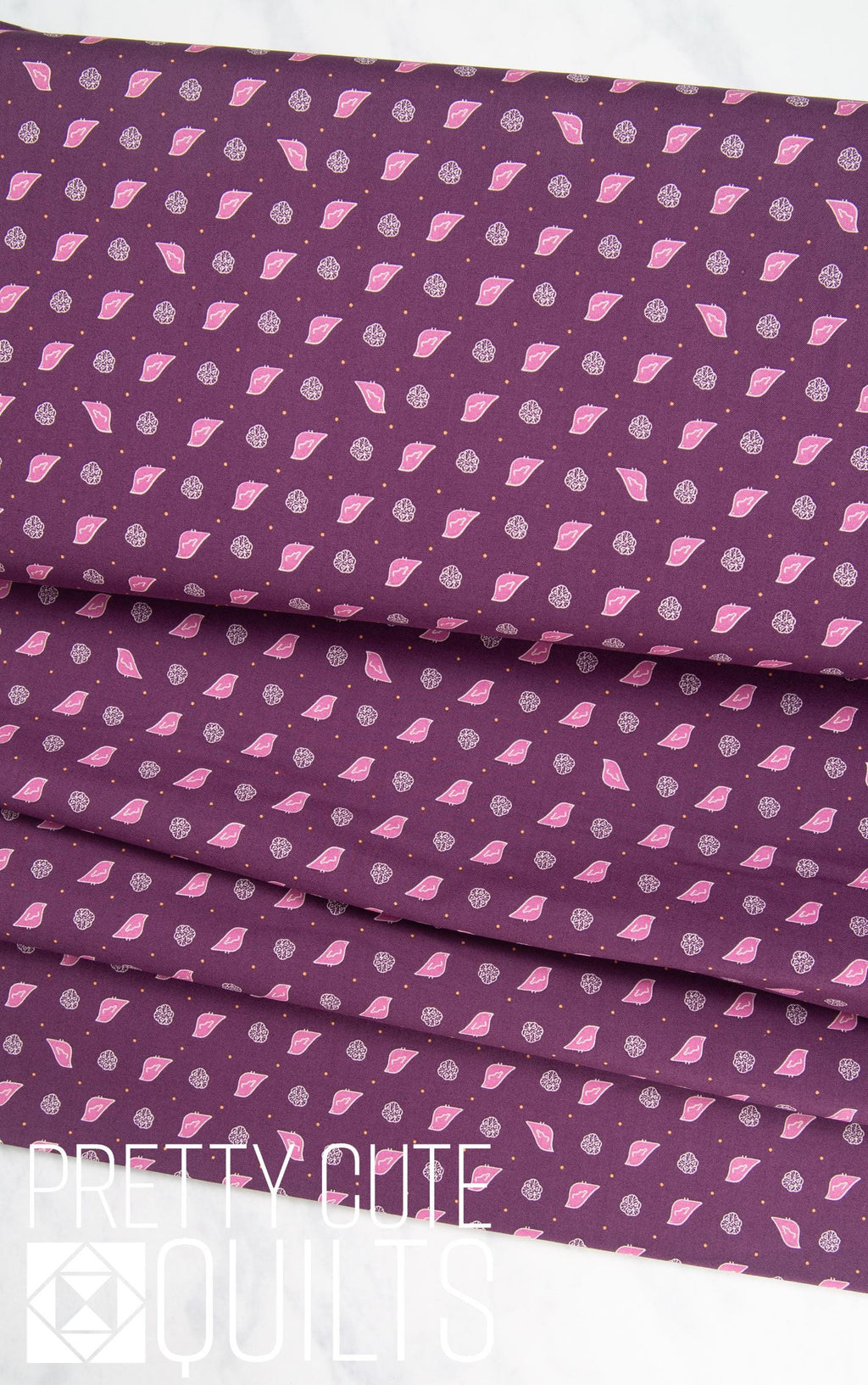 A Song To Sing by Pam Selkirk Widdershins Wren Eggplant for Andover Fabrics A-1705-P