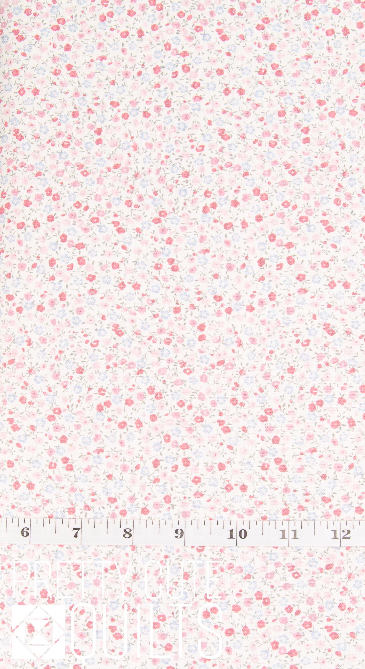 Petite Fleur by Makower UK Ditzy Pink MU-185-P for Andover Fabrics