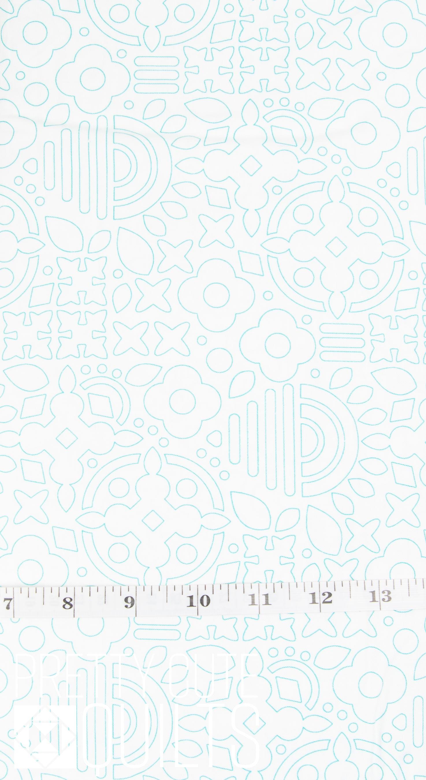 Sun Print Whisper by Alison Glass Stencil Teal for Andover Fabrics A-1556-T