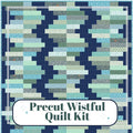 Precut Quilt Kit – Ready to Sew, Wistful Green & Blue Throw, Beginner Friendly, Includes Pattern (57" x 72")