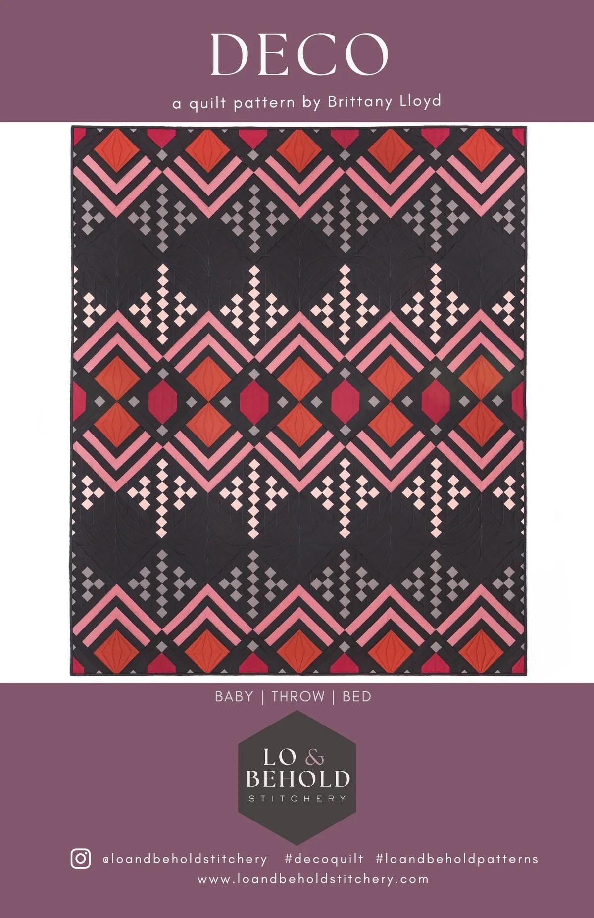 Deco - Quilt Pattern by Lo & Behold Stitchery - Paper Pattern
