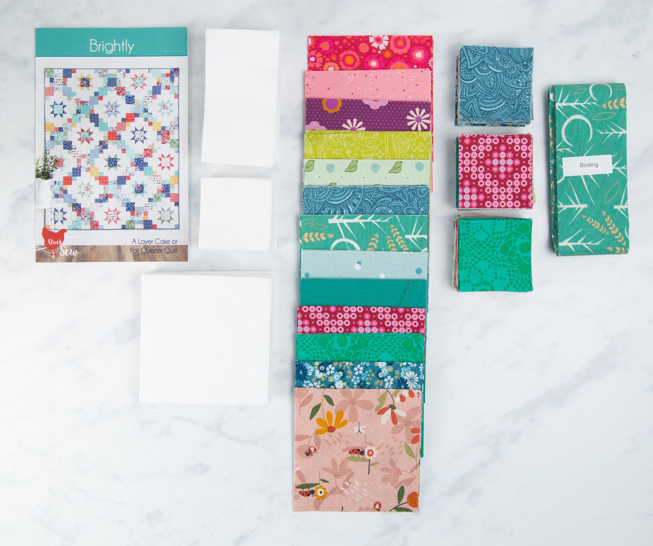 Precut Quilt Kit – Ready to Sew, Brightly Quilt Kit, Bright vibrant colors, Includes Printed Pattern (60" x 72")