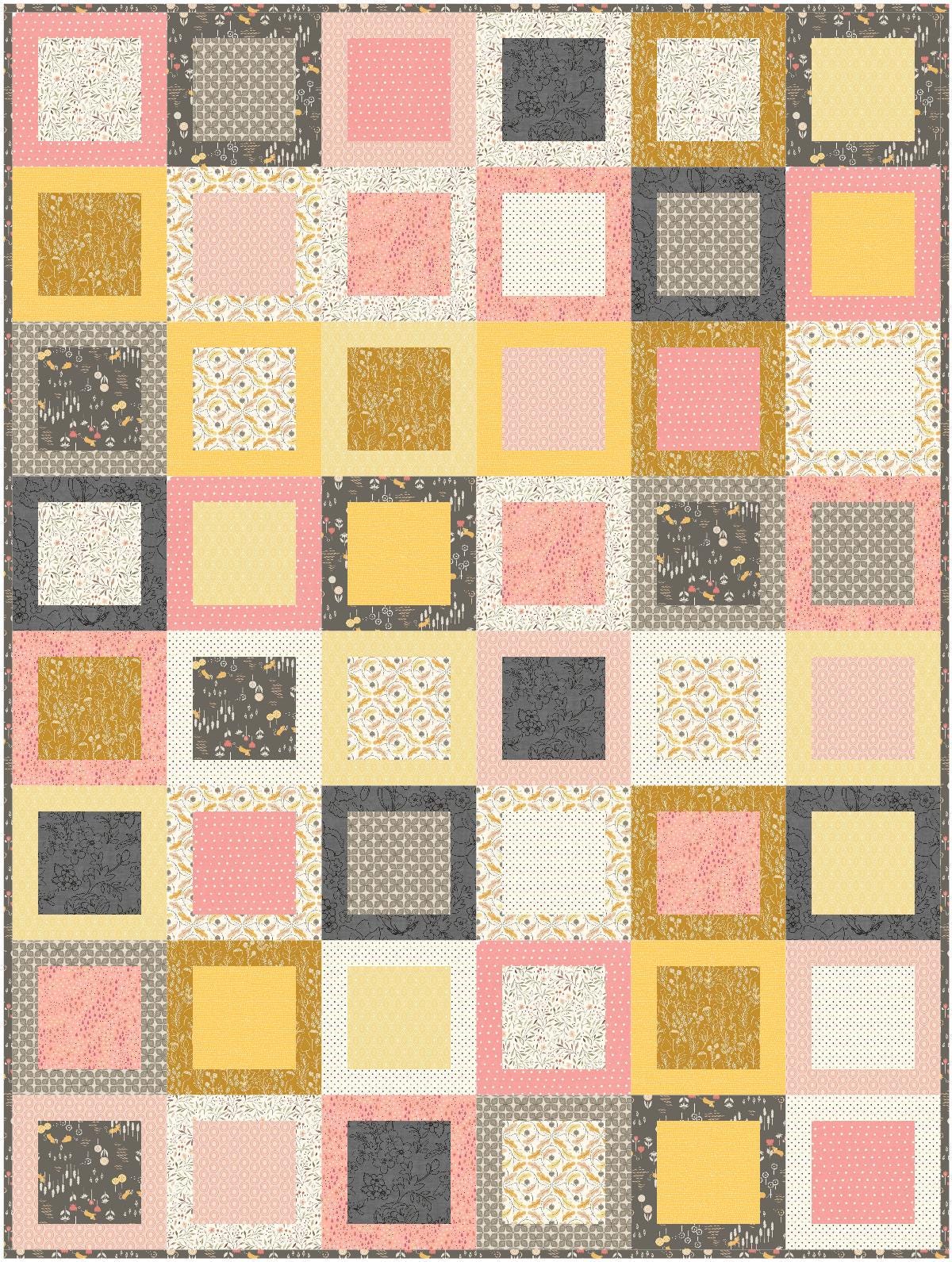 Precut Quilt Kit- Ready to Sew! | Chianti Quilt Kit| Includes Printed Pattern  54" x 72" Throw Quilt Kit |Beginner Friendly