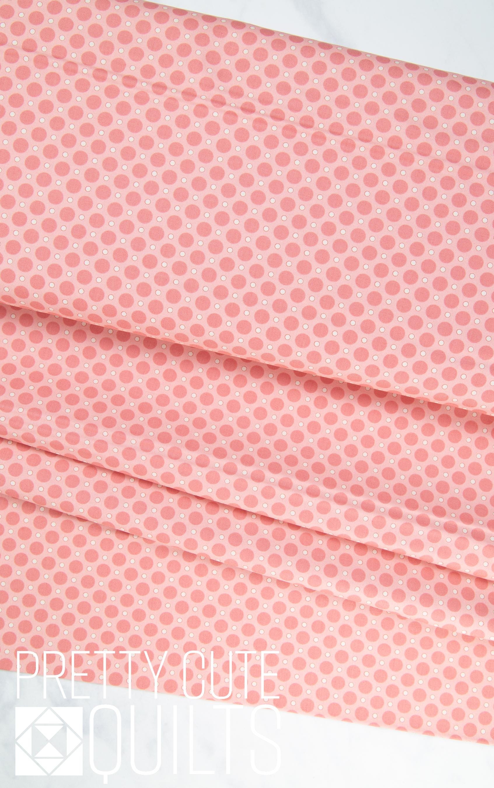 Anna by Laundry Basket Quilts for Andover Fabrics - Lady Bug Pink, A-9356-E, pink dots