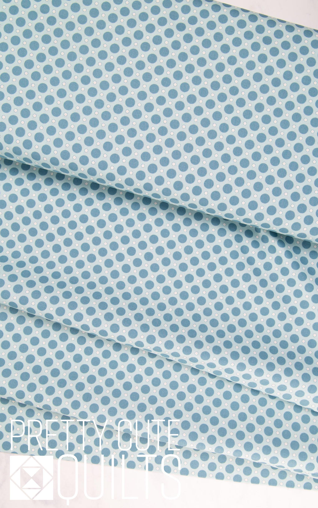 Delfina by Laundry Basket Quilts for Andover Fabrics - Lady Bug Soft Blue, A-9356-T, blue dots