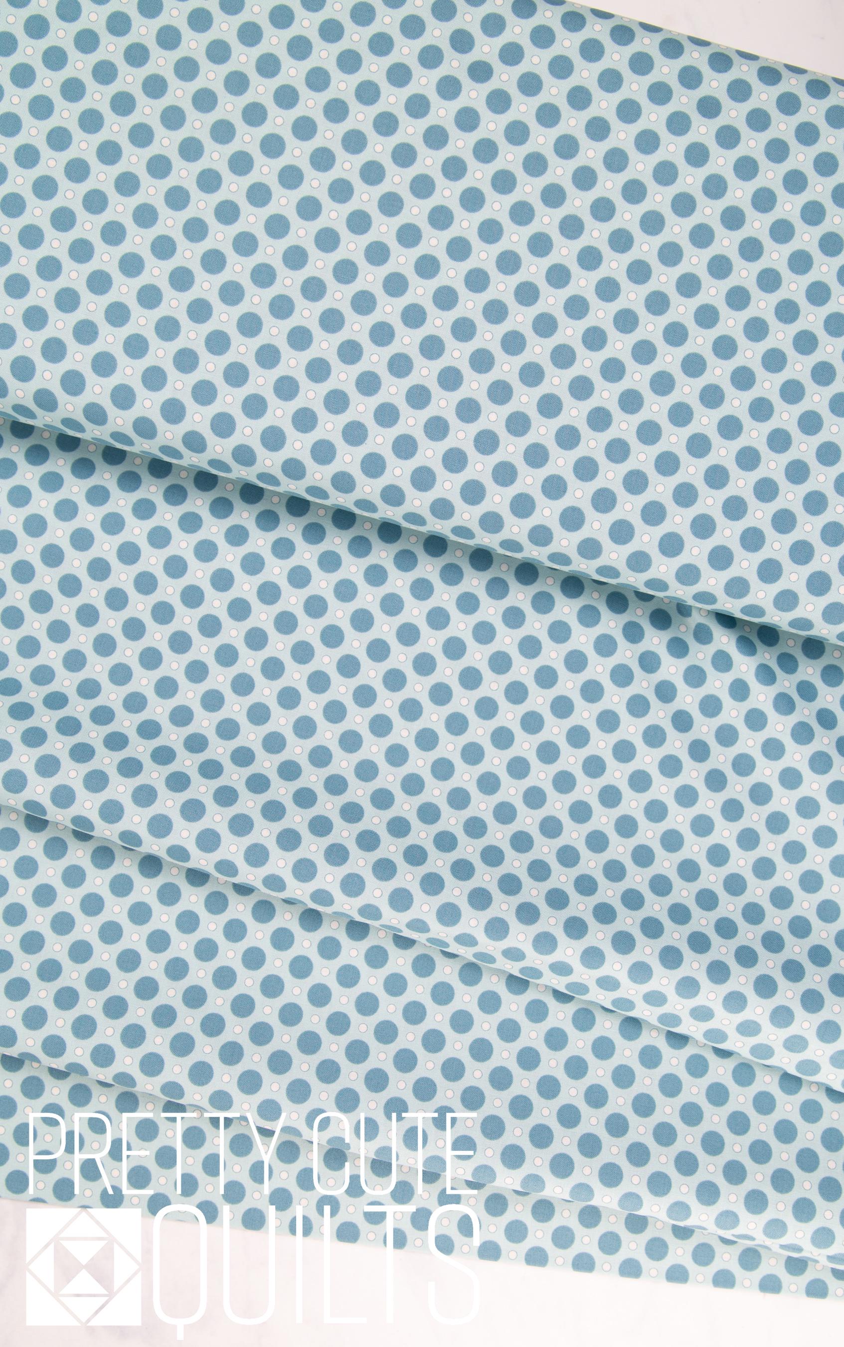 Delfina by Laundry Basket Quilts for Andover Fabrics - Lady Bug Soft Blue, A-9356-T, blue dots