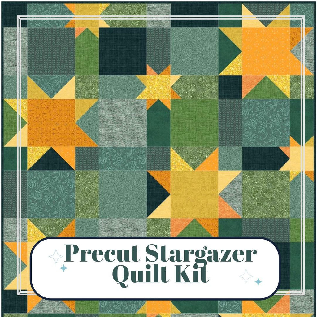 Precut Quilt Kit – Stargazer Ready to Sew, Beginner Friendly Throw Quilt, Includes Pattern (62" x 76")