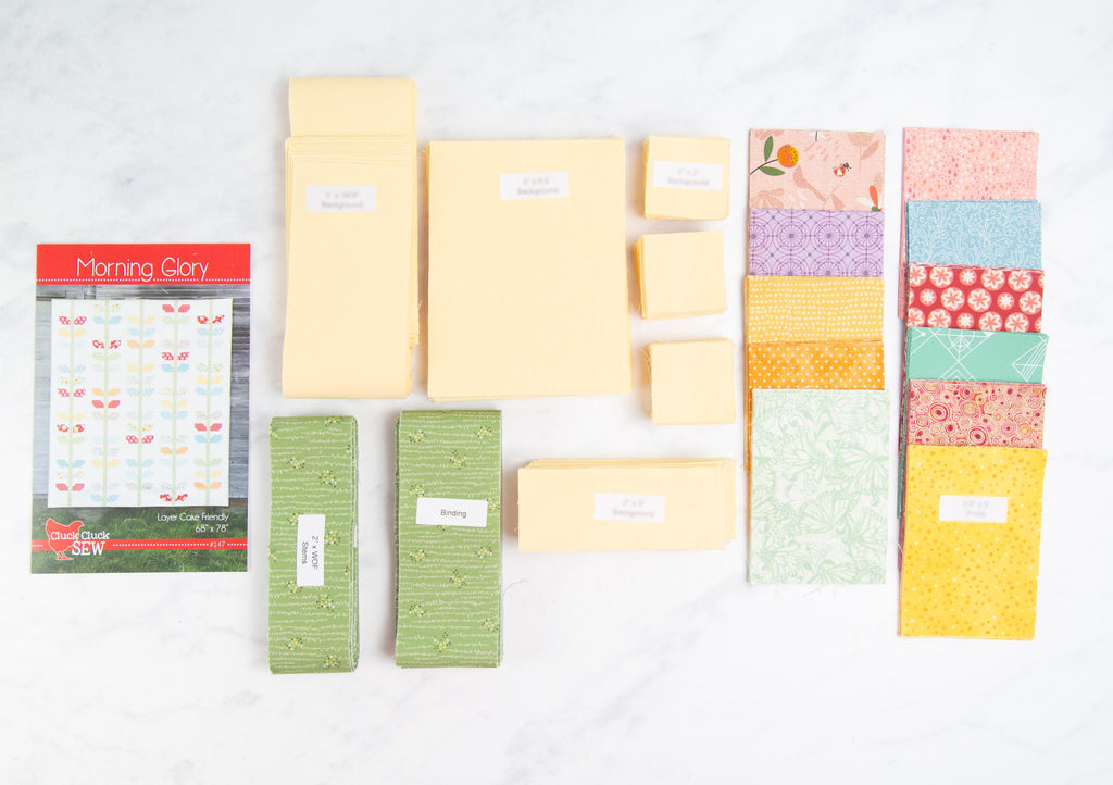 Precut Quilt Kit – Ready to Sew, Morning Glory Throw, Includes pattern (68" x 78")