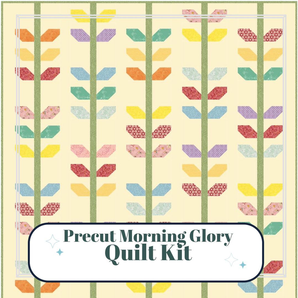 Precut Quilt Kit – Ready to Sew, Morning Glory Throw, Includes pattern (68" x 78")
