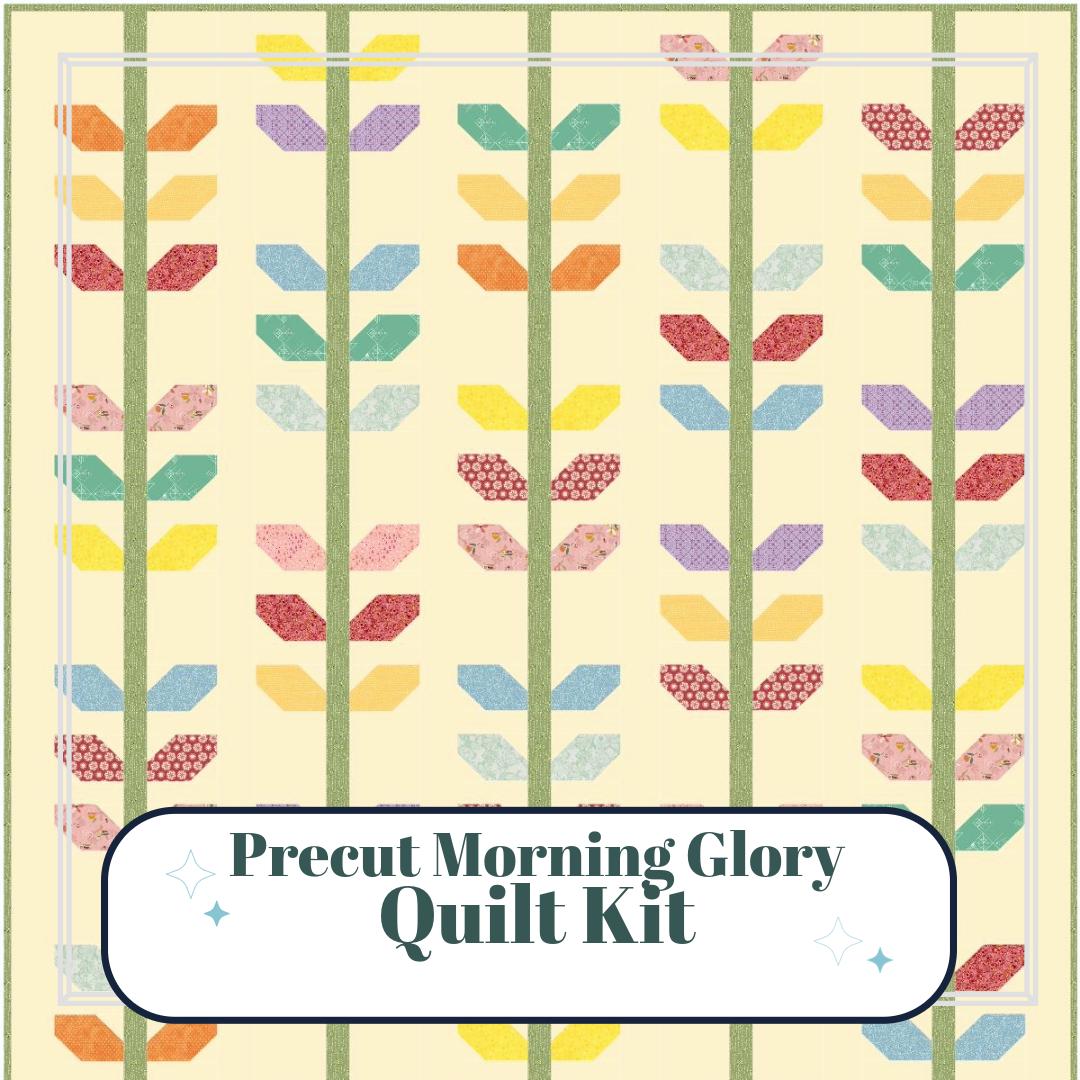 Precut Quilt Kit – Ready to Sew, Morning Glory Throw, Includes pattern (68" x 78")