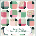 June Bugs Precut Quilt Kit – Ready to Sew, Pink and Green - Includes Pattern (66" x 82")