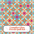 Precut Quilt Kit - Ready to Sew! | Campfire Glow Throw Size Quilt Kit  54" x 66", Beginner friendly, modern bright colors